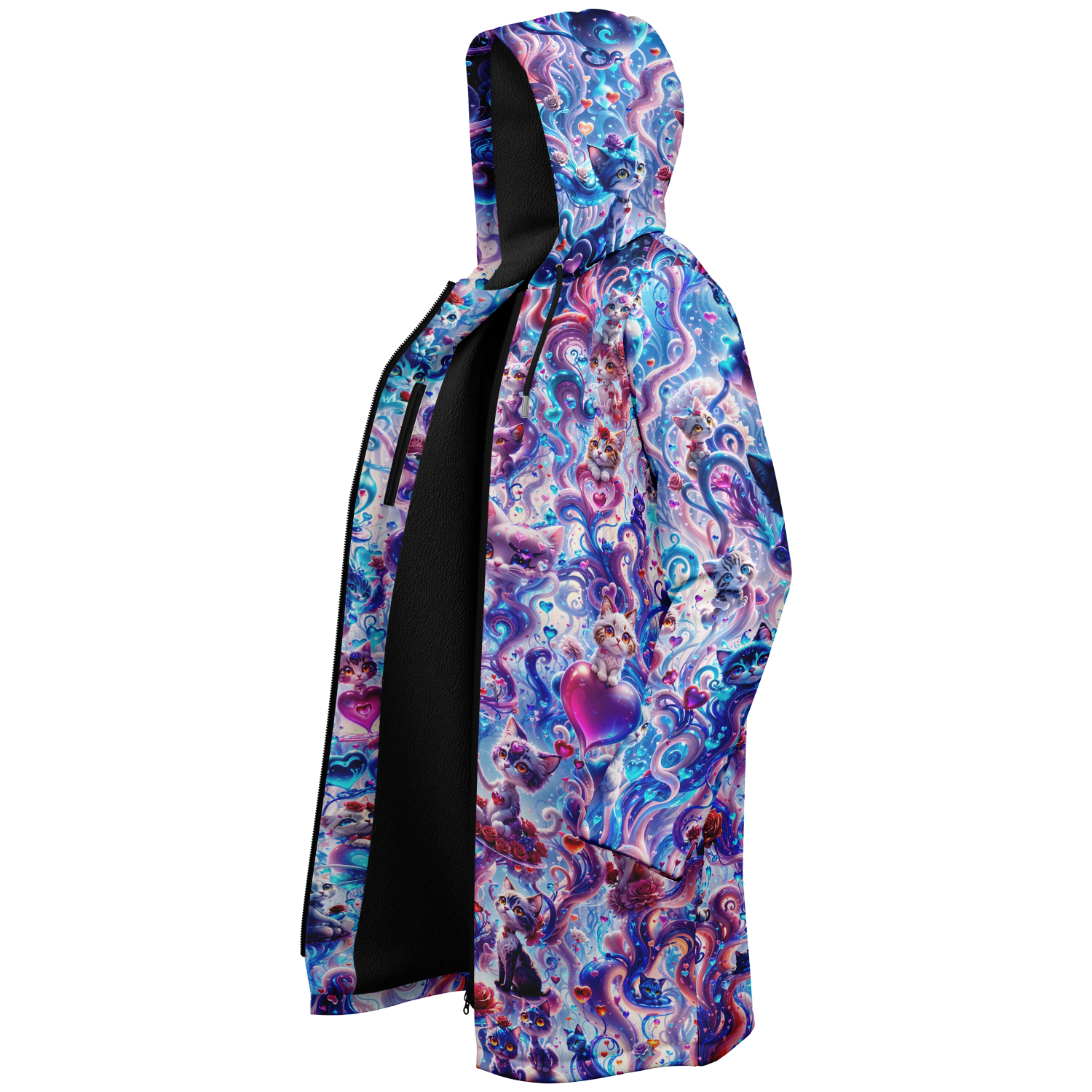 Valentine Day Cats Women's Festival Cloak