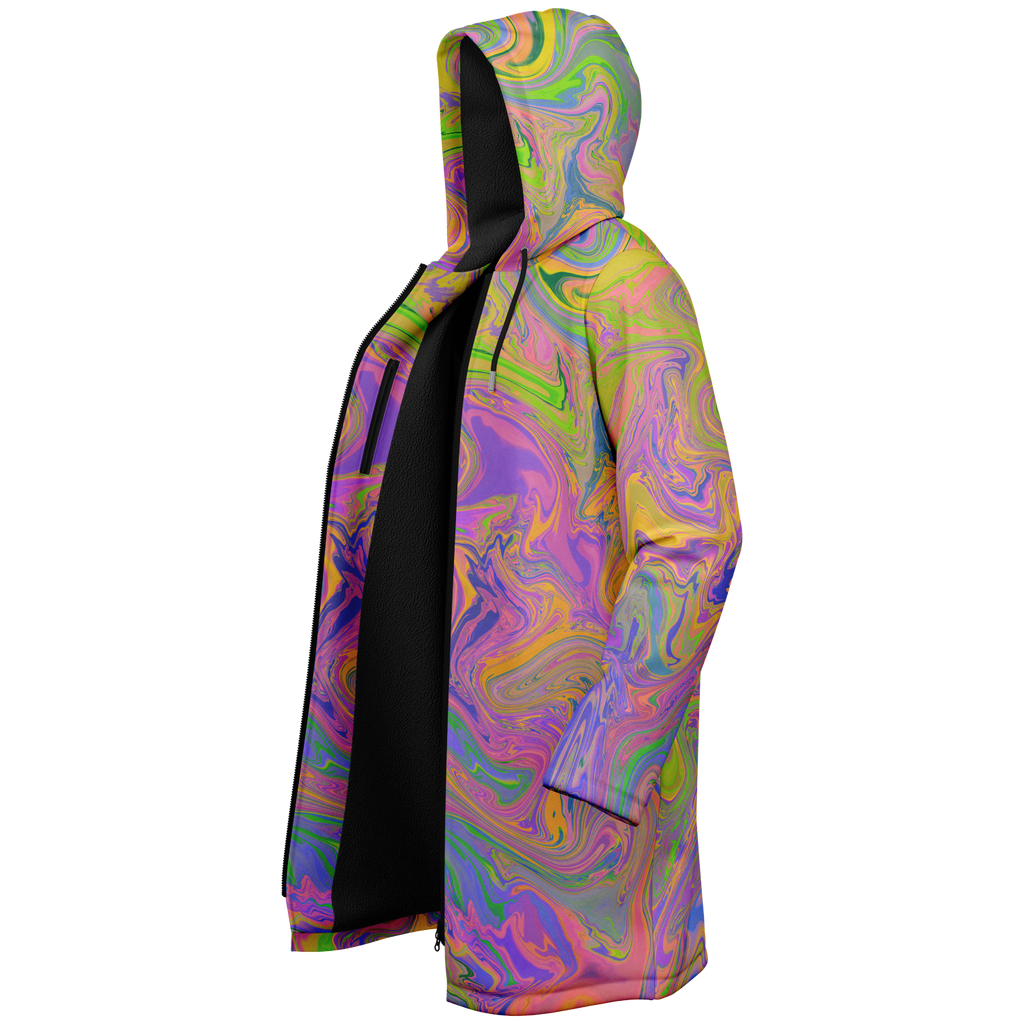 Psy Trance Men's Festival Cloak detail view with festival fashion