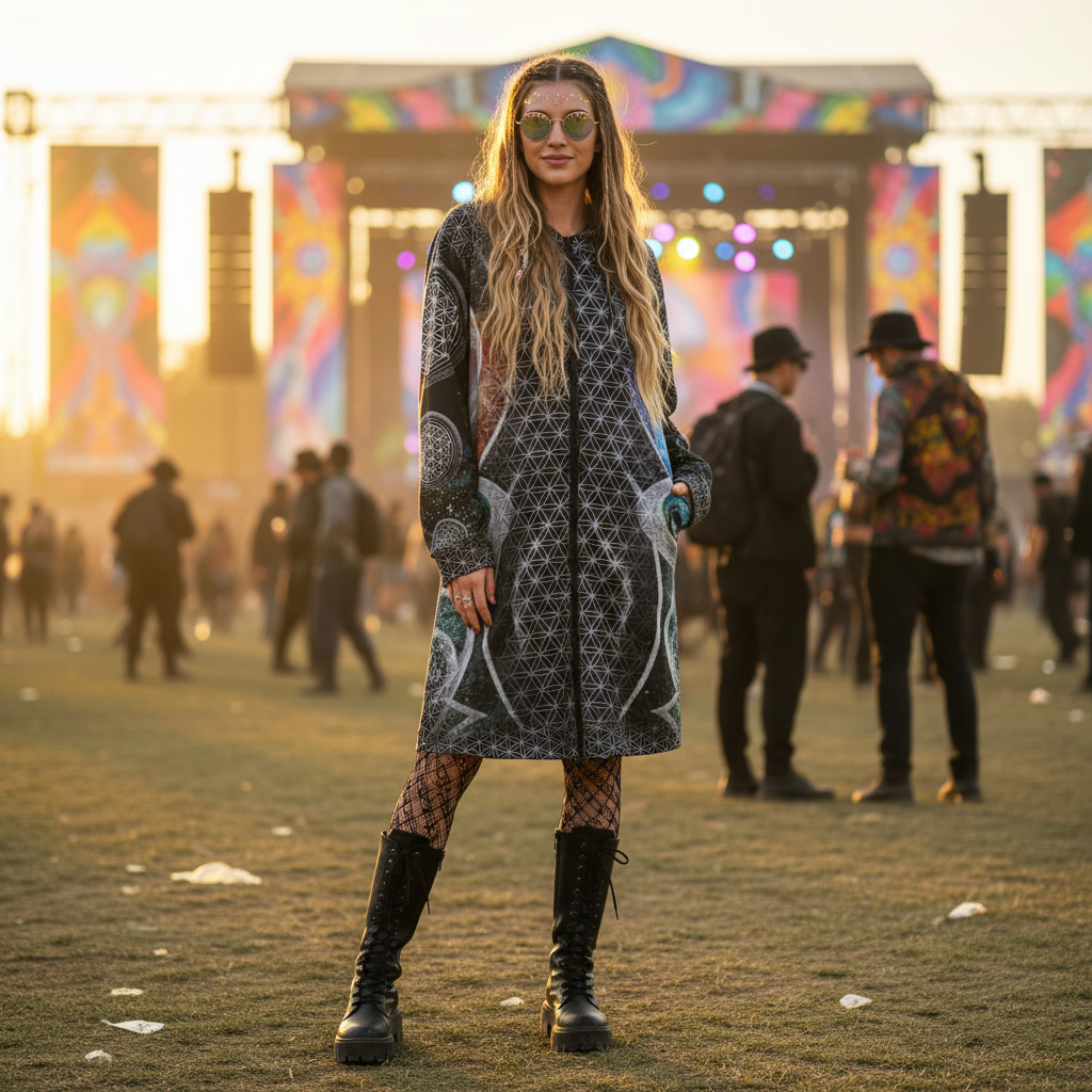 Silver Mystic Eye Women's Festival Cloak