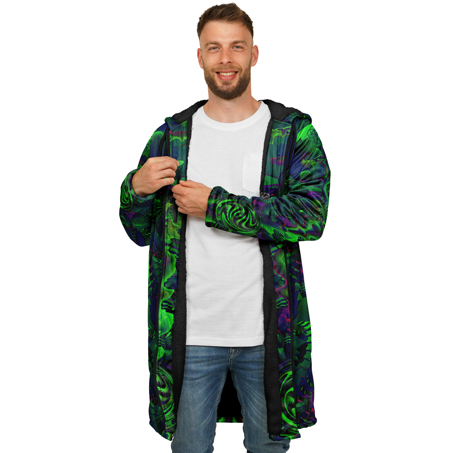 Cloak | Shroom Flower of Life Green