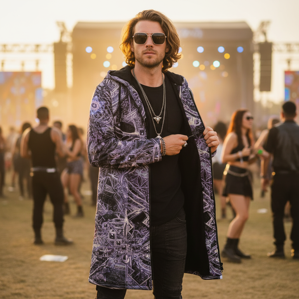 Cosmic Cross Silver Men's Festival Cloak