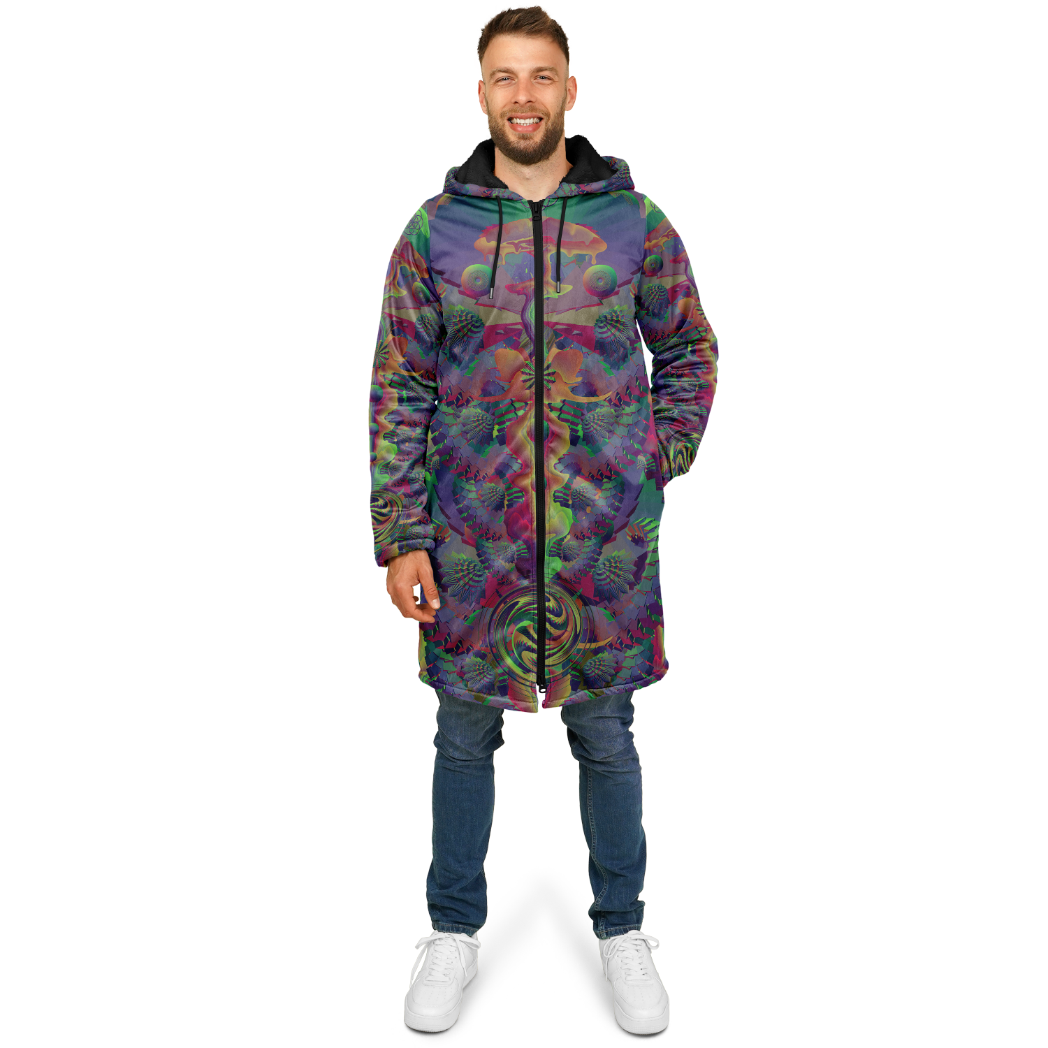 Cloak | Shroom Flower of Life Dark Rainbow