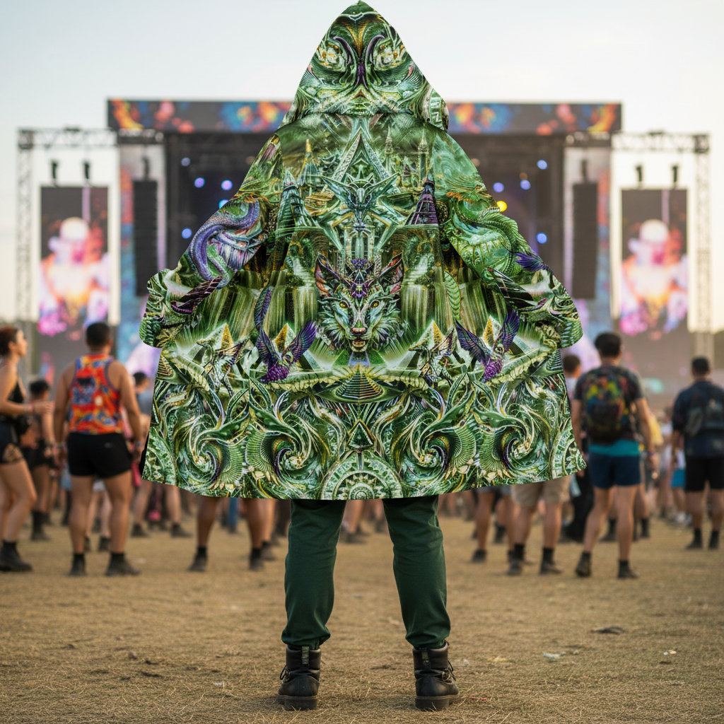 Dream Weaver Green Men's Festival Cloak