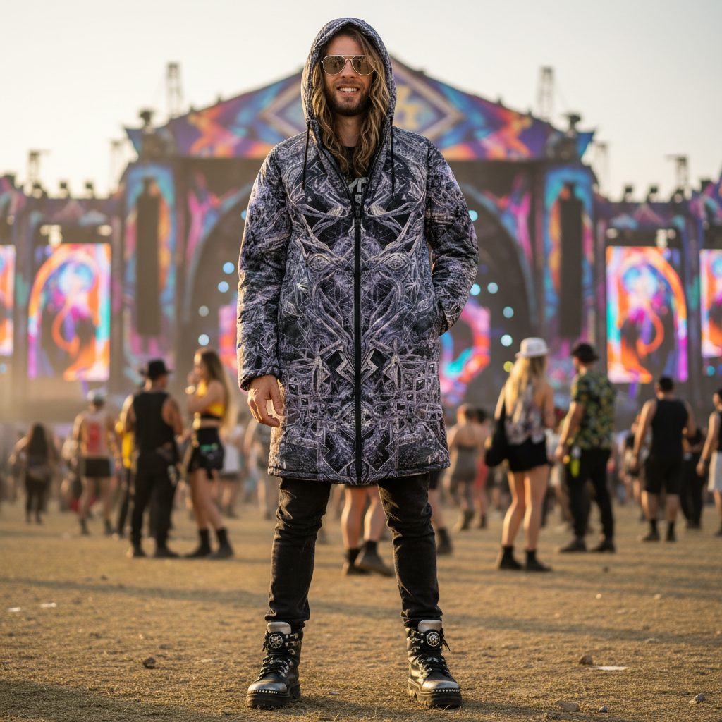 Cosmic Cross Silver Men's Festival Cloak