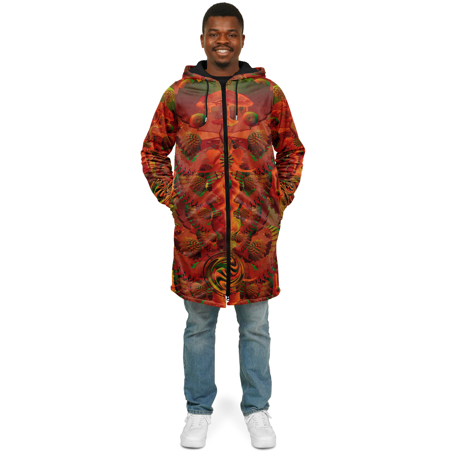 Cloak | Shroom Flower of Life Orange