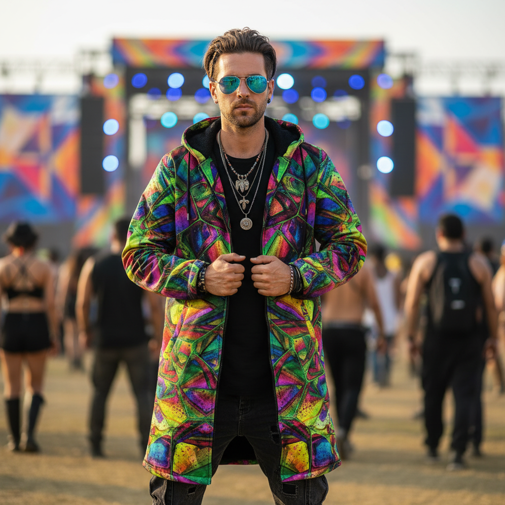Crystalline Forest Men's Festival Cloak