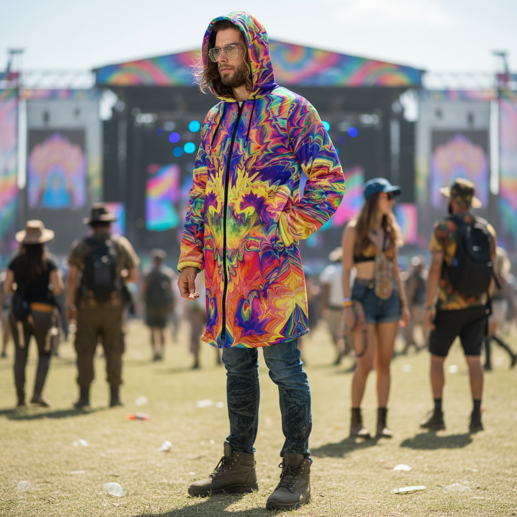 Windowpane Men's Festival Cloak