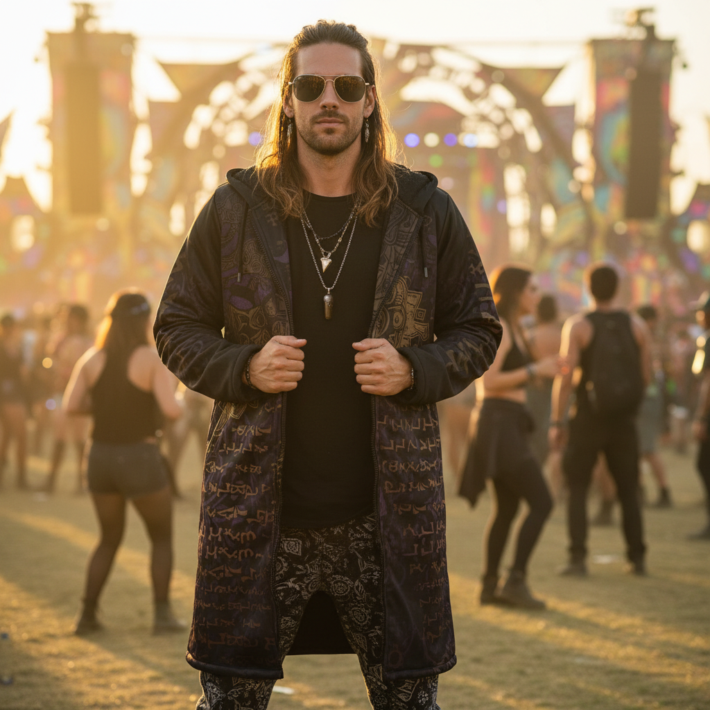 Enochian Vision Purple Men's Festival Cloak