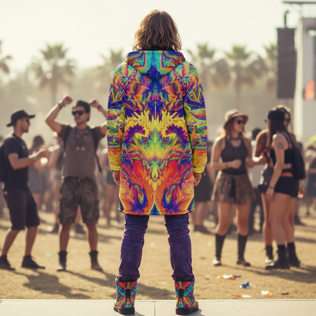 Windowpane Men's Festival Cloak