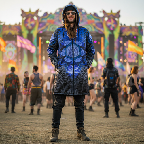 Angel Catcher Blue Men's Festival Cloak