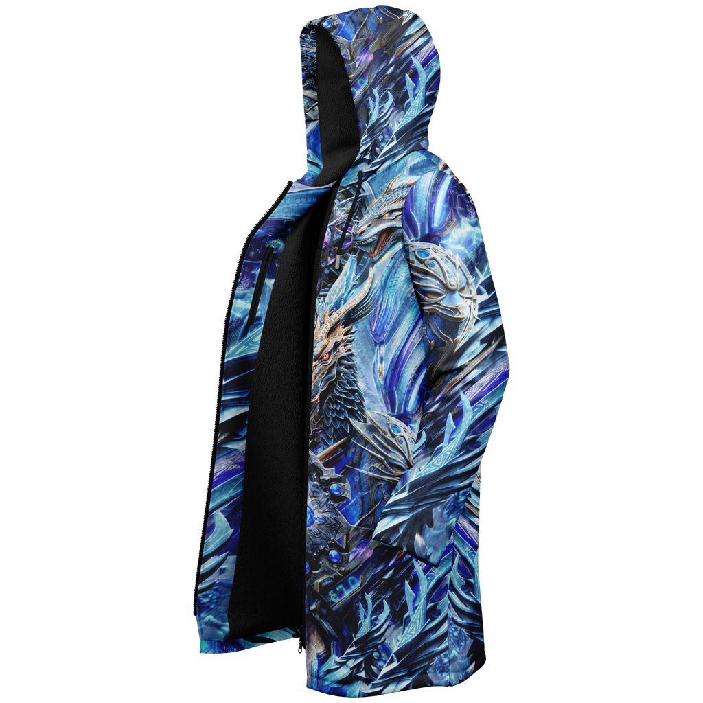Electric Dragonscape Women's Festival Cloak back view with music festivals