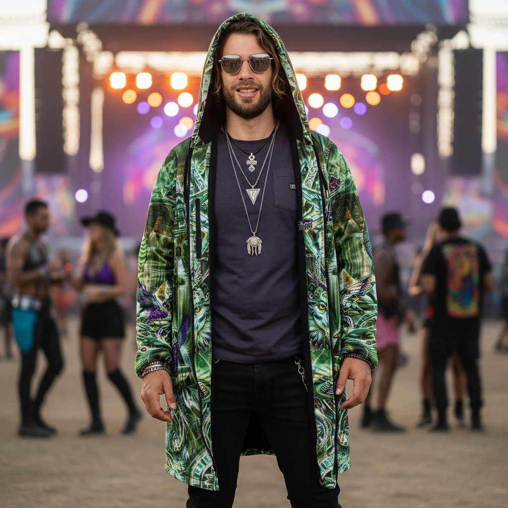 Dream Weaver Green Men's Festival Cloak