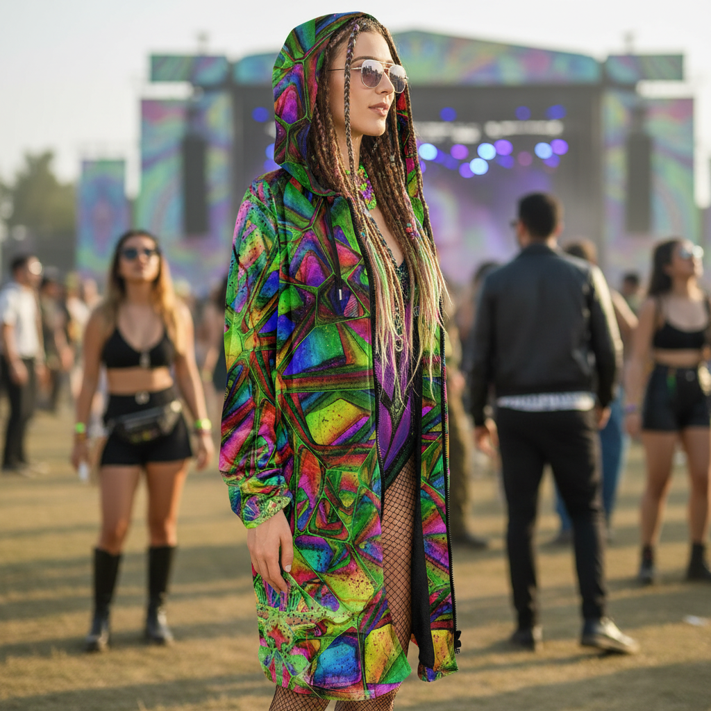 Crystalline Forest Women's Festival Cloak