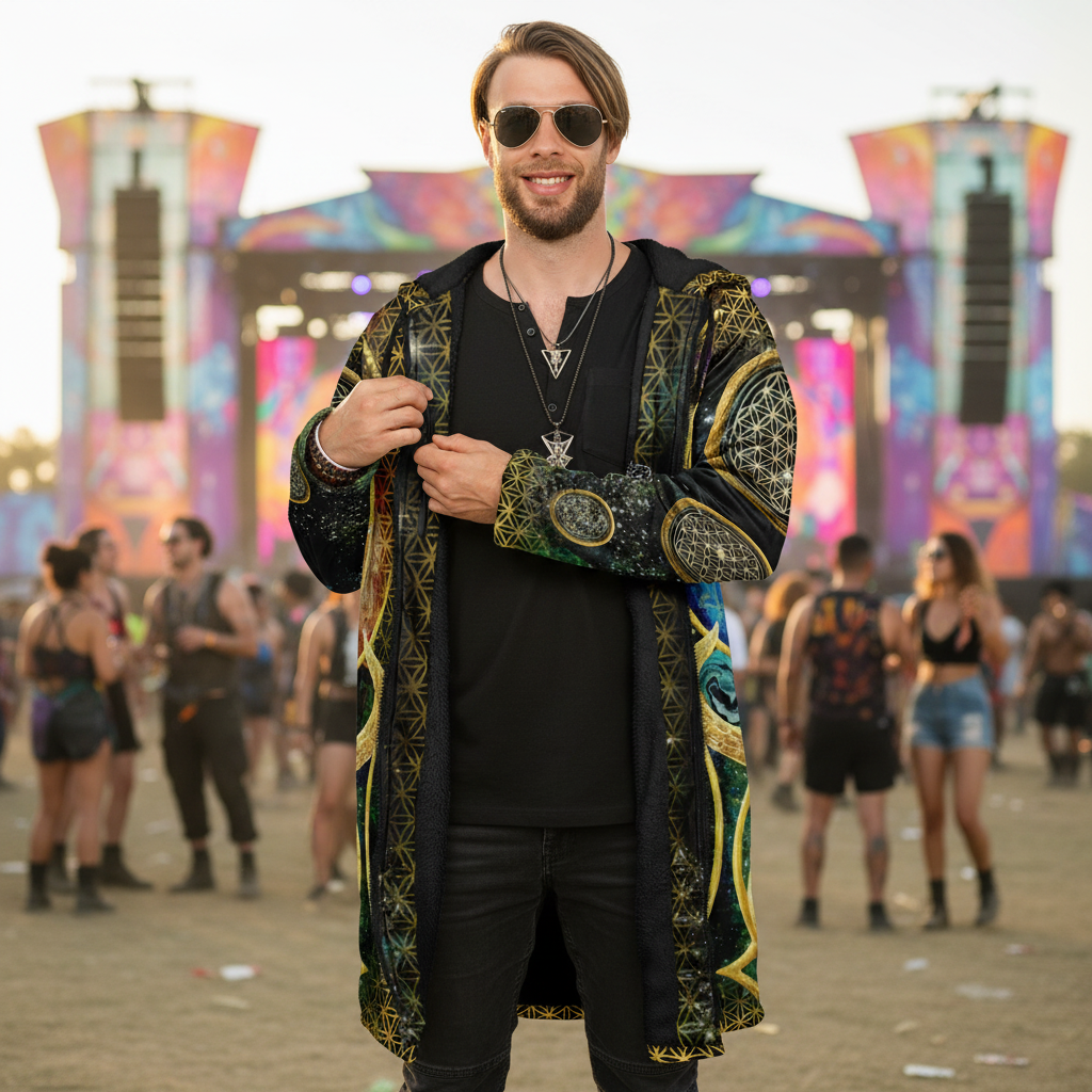 Mystic Eye Gold Men's Festival Cloak
