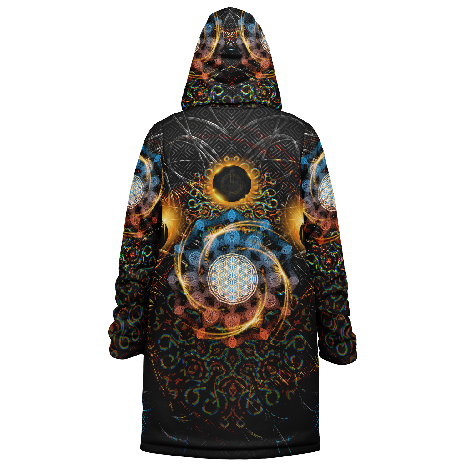 Solar Eclipse Women's Festival Cloak back view with music festivals