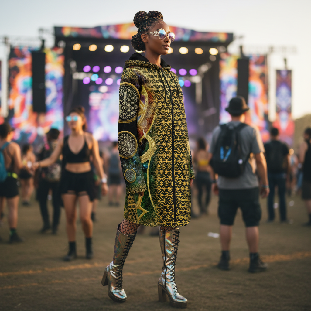Mystic Eye Gold Women's Festival Cloak