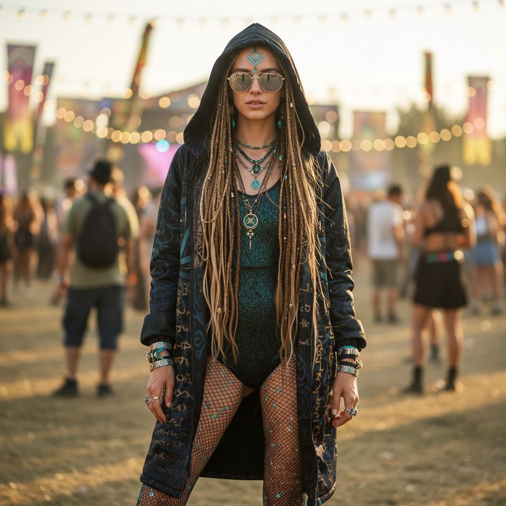 Enochian Vision Teal Women's Festival Cloak