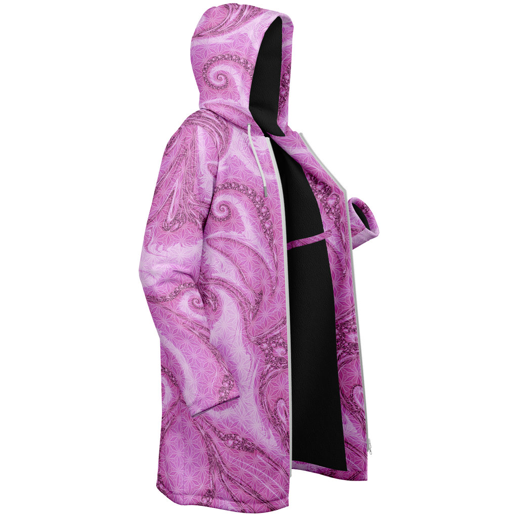 Pink Cosmic Flower Of Life Women's Festival Cloak