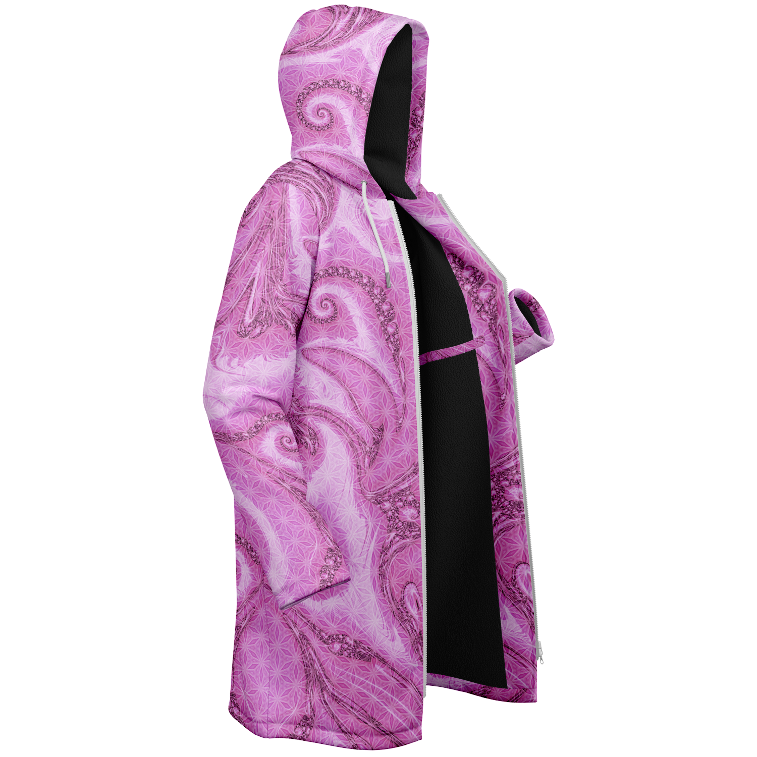 Pink Cosmic Flower Of Life Women's Festival Cloak