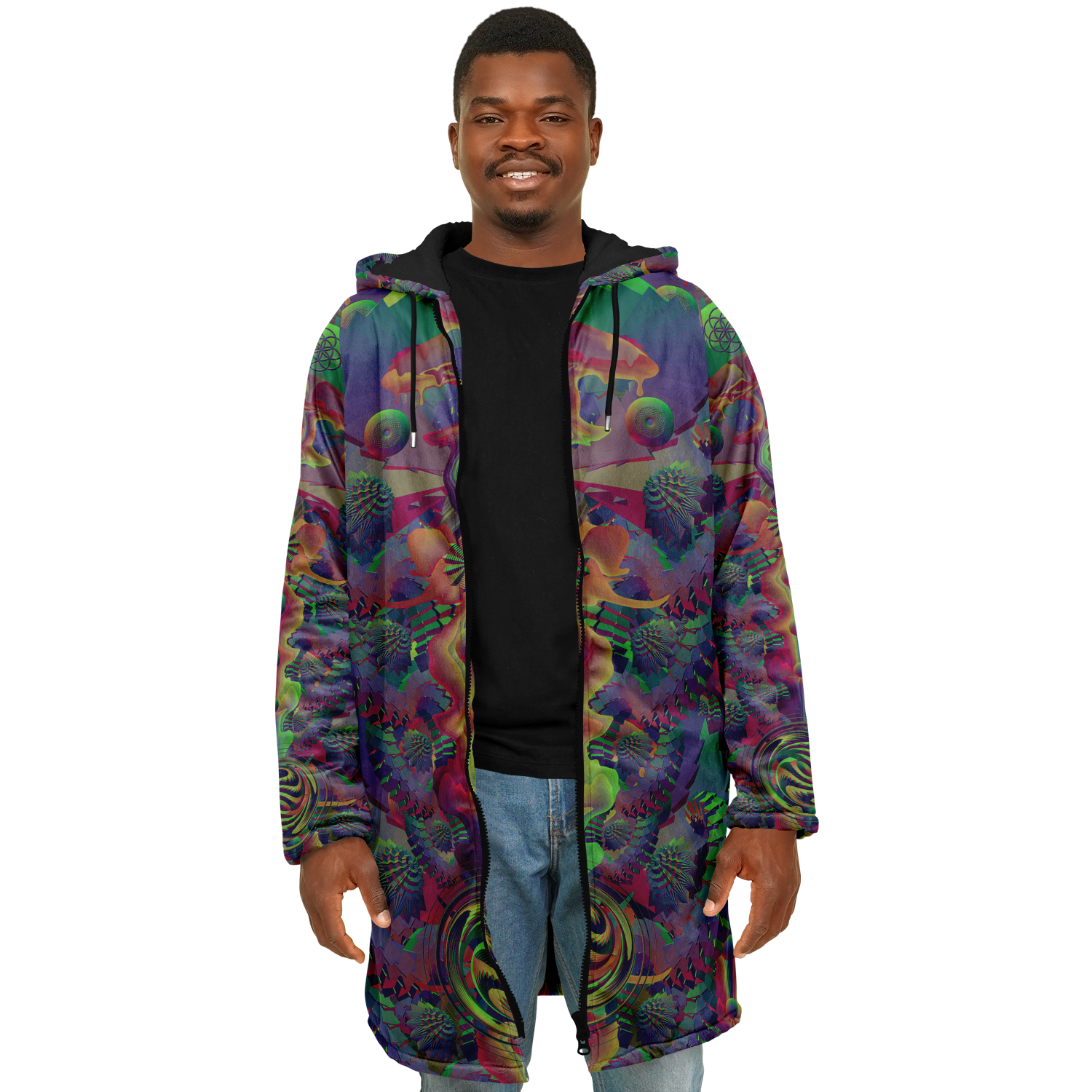 Cloak | Shroom Flower of Life Dark Rainbow