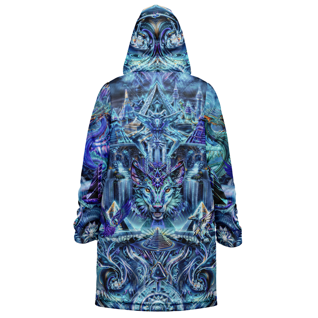 Dream Weaver Blue Women's Festival Cloak detail view with mystical style