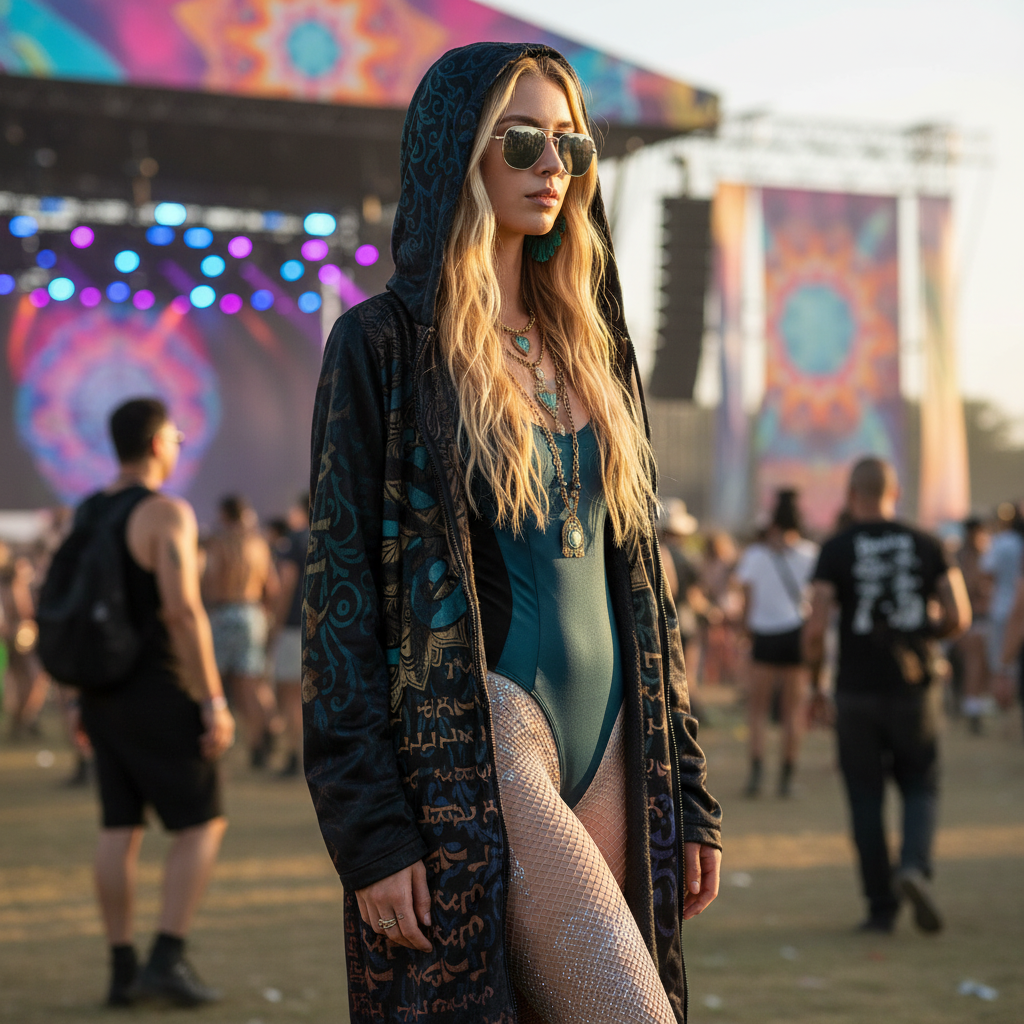 Enochian Vision Teal Women's Festival Cloak
