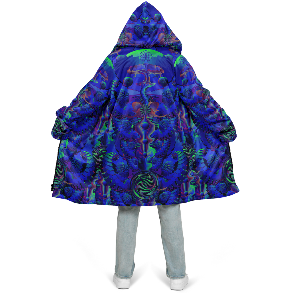 Cloak | Shroom Flower of Life Blue