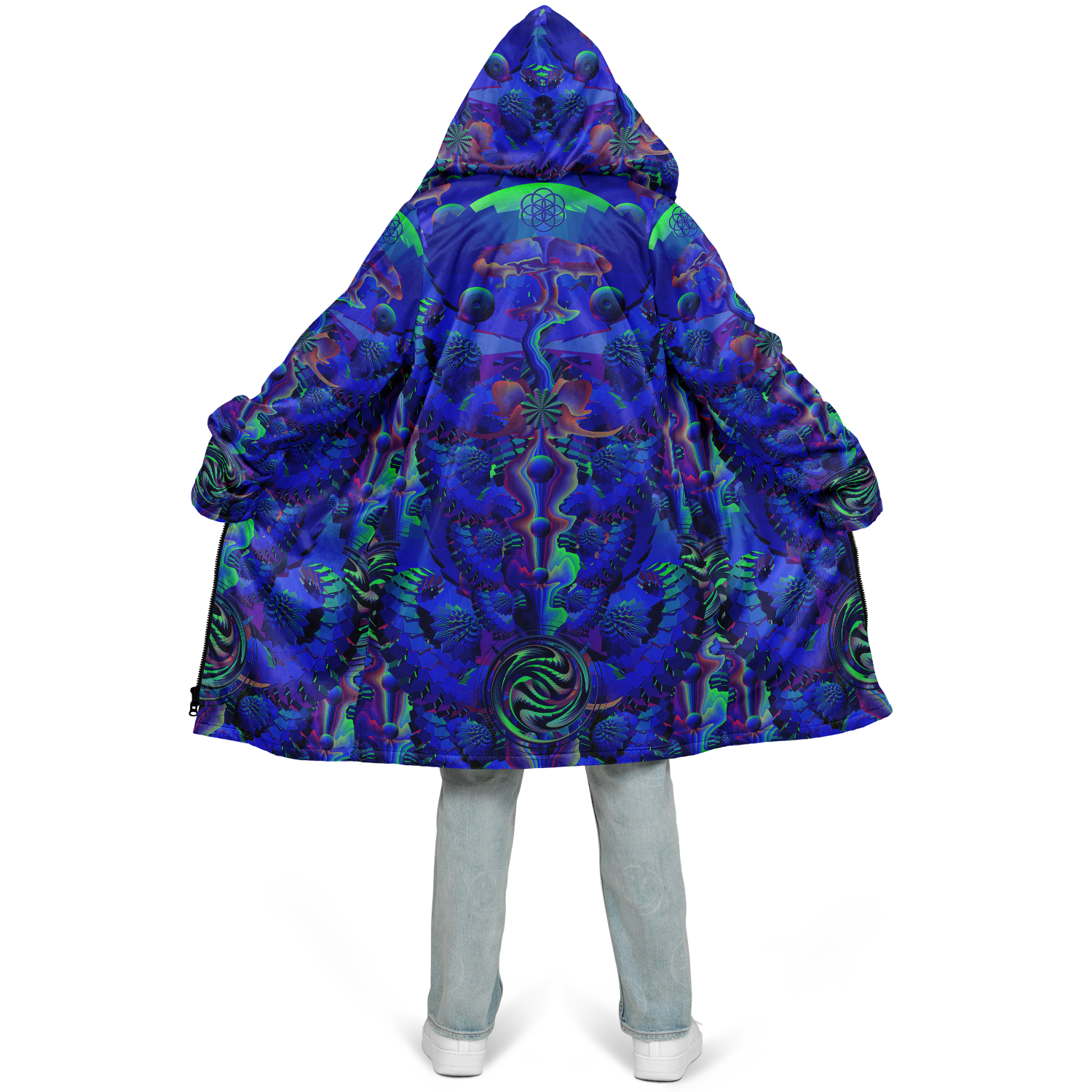 Cloak | Shroom Flower of Life Blue