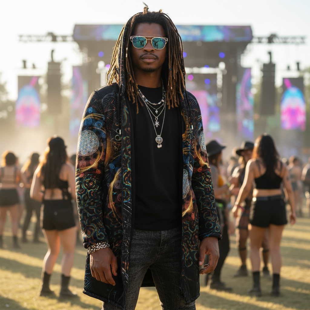 Solar Eclipse Men's Festival Cloak