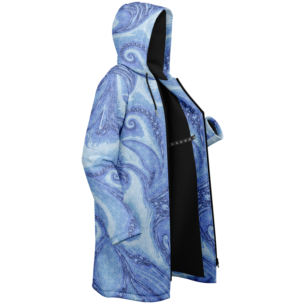 Blue Cosmic Flower Of Life Men's Festival Cloak