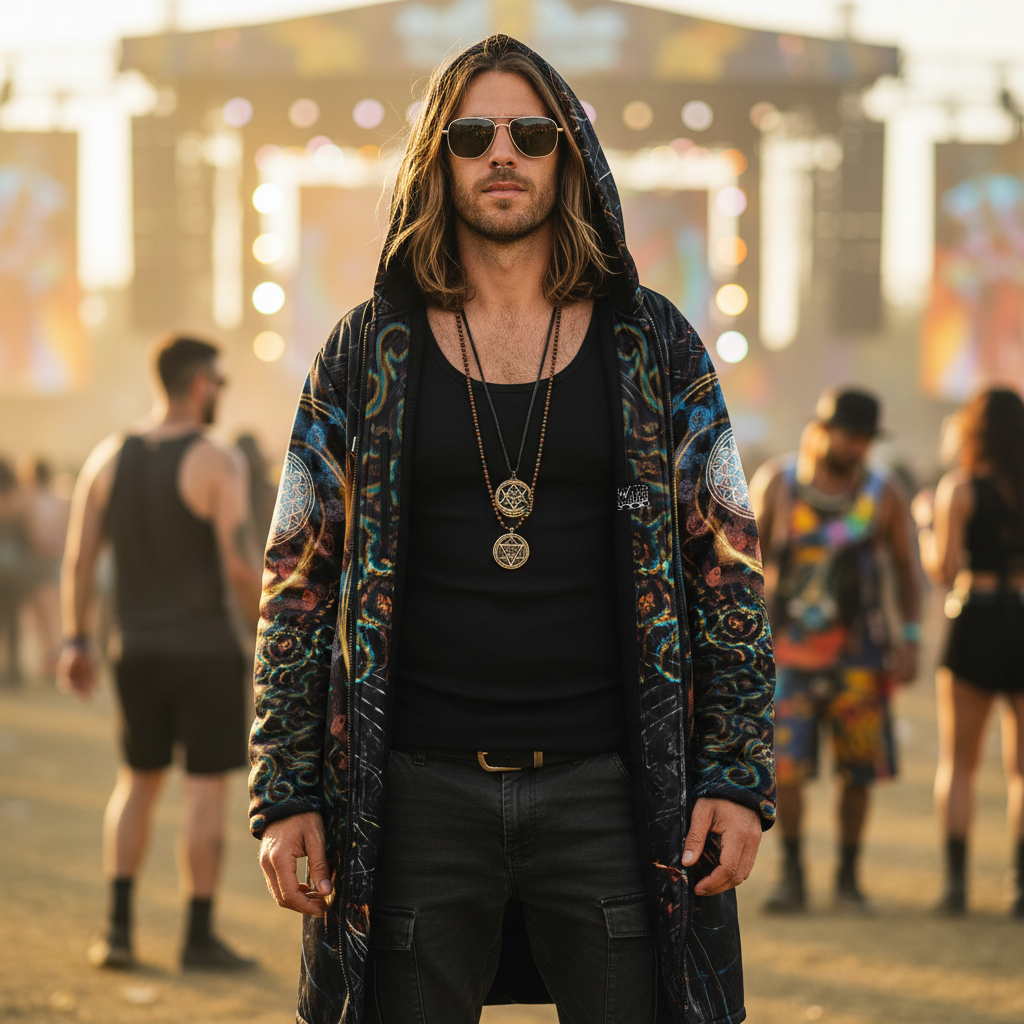Solar Eclipse Men's Festival Cloak