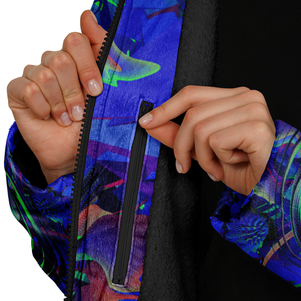 Cloak | Shroom Flower of Life Blue