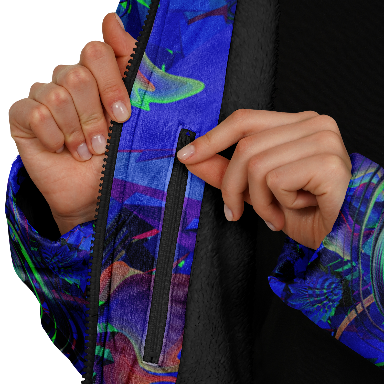 Cloak | Shroom Flower of Life Blue