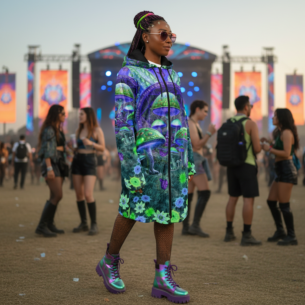 Shroom Rx Blue Women's Festival Cloak