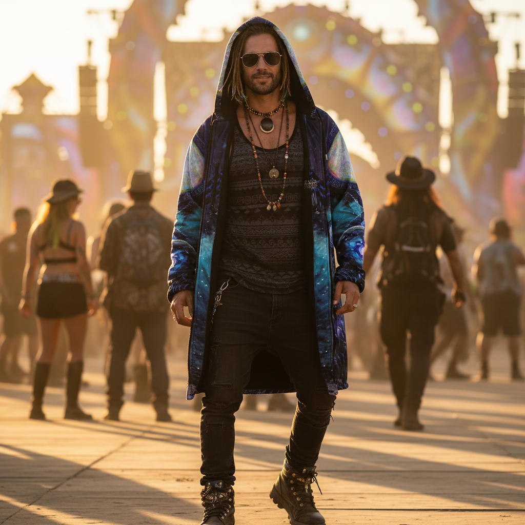 Blue Sorceress Men's Festival Cloak
