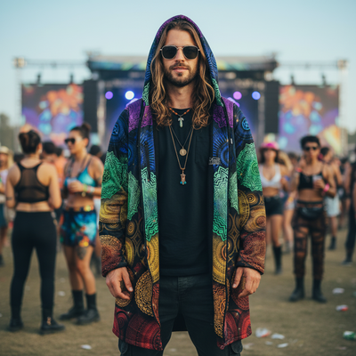 Chakra Mandala Men's Festival Cloak