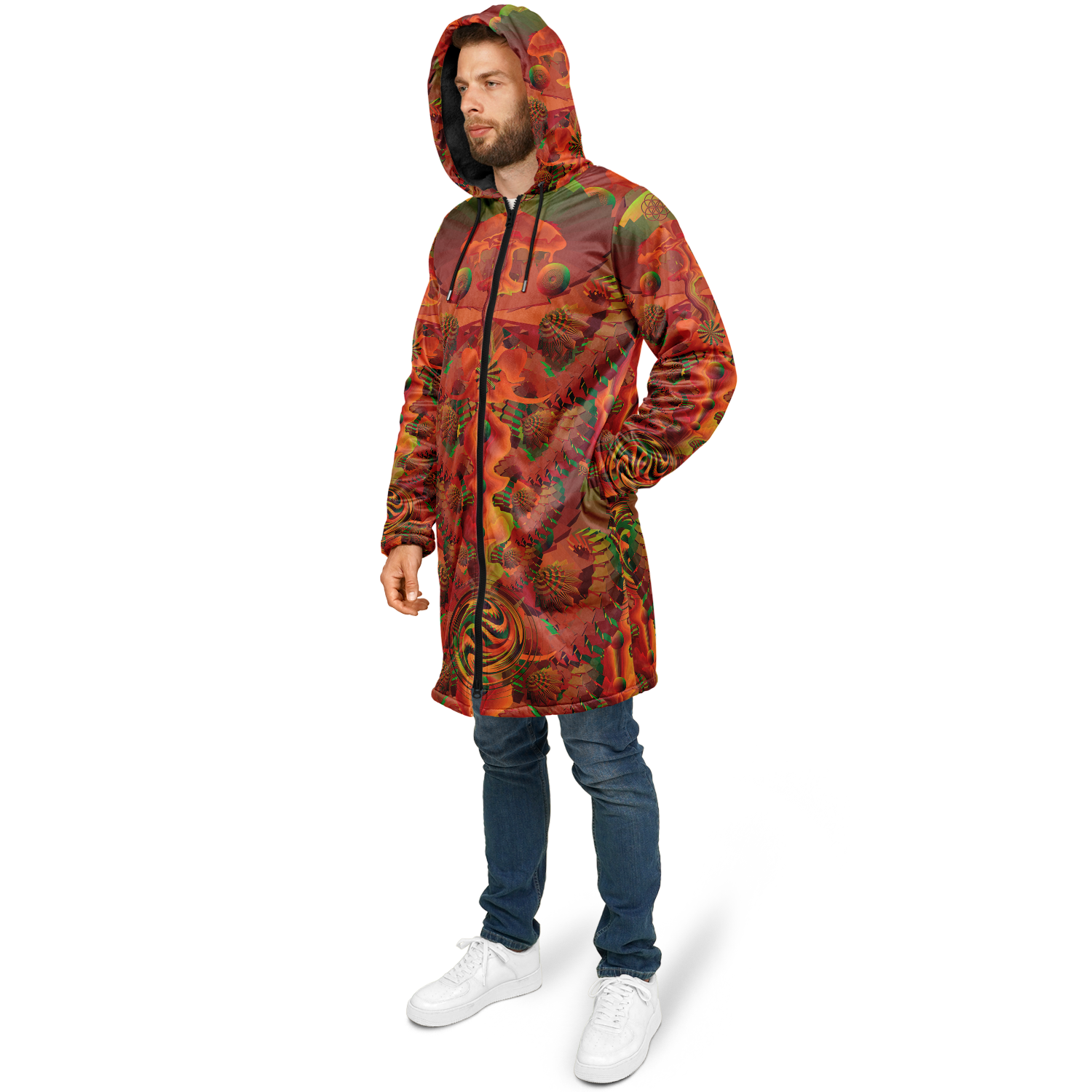 Cloak | Shroom Flower of Life Orange