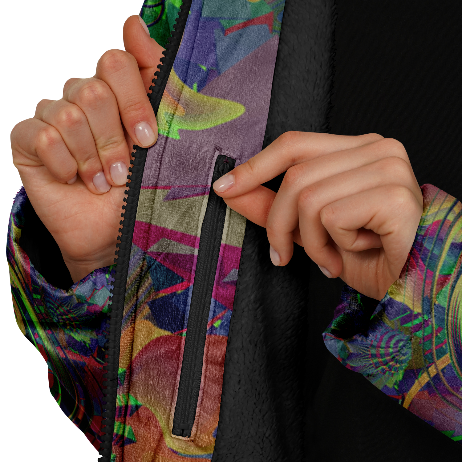 Cloak | Shroom Flower of Life Dark Rainbow