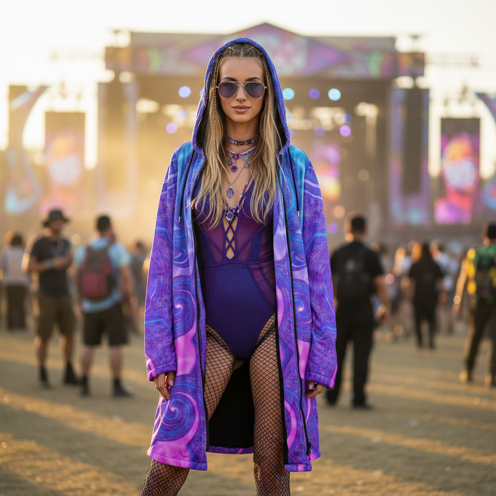 Psy Swirl Women's Festival Cloak
