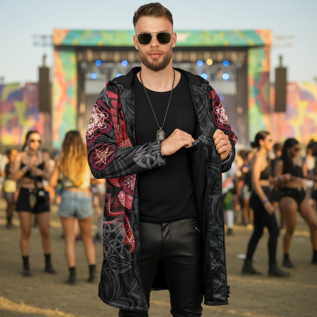 Red Angel Catcher Men's Festival Cloak