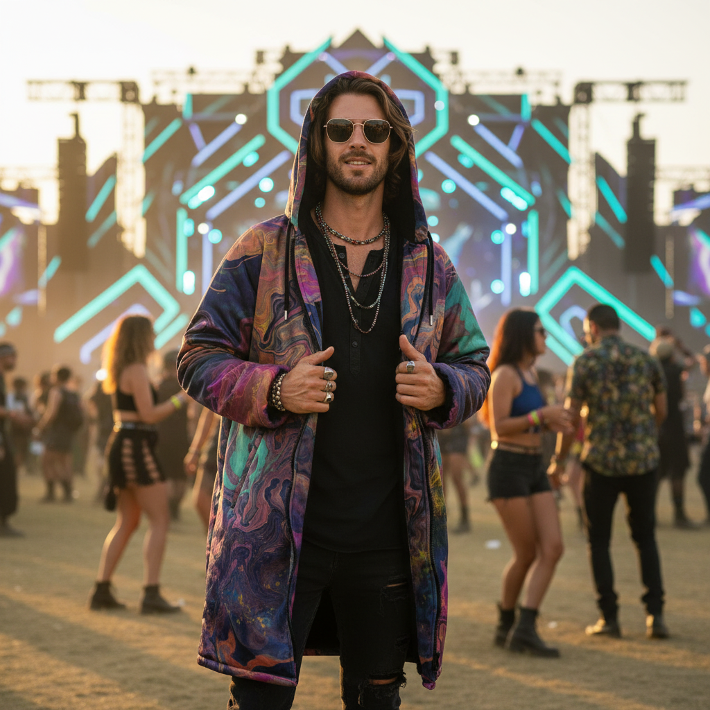 Liquified Abyss Men's Festival Cloak