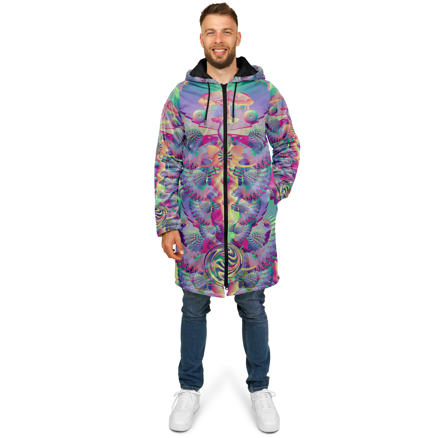 Cloak | Shroom Flower of Life Pastel Rainbow