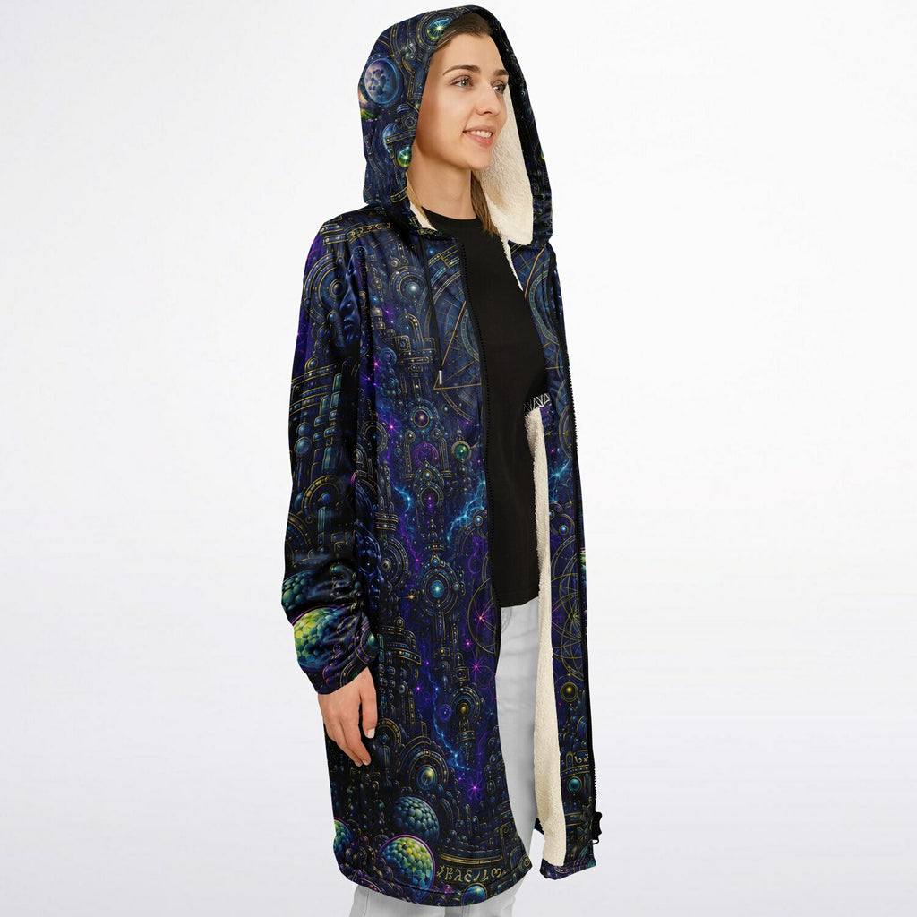 Celestial Tempe White Zipper Cloak