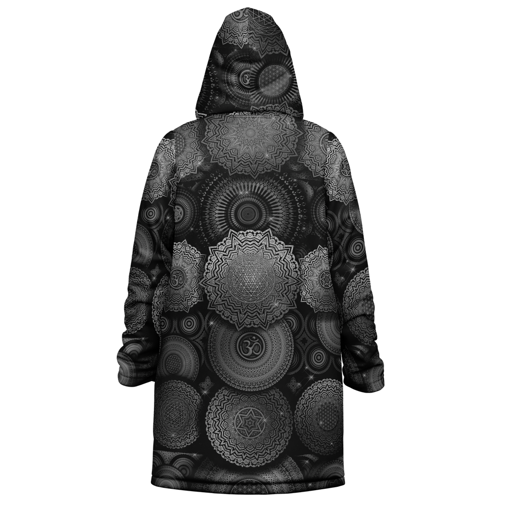Void Mandala Men's Festival Cloak detail view with festival fashion
