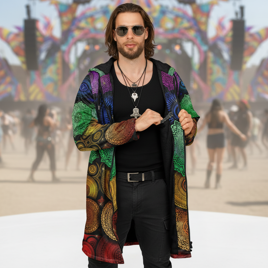 Chakra Mandala Men's Festival Cloak