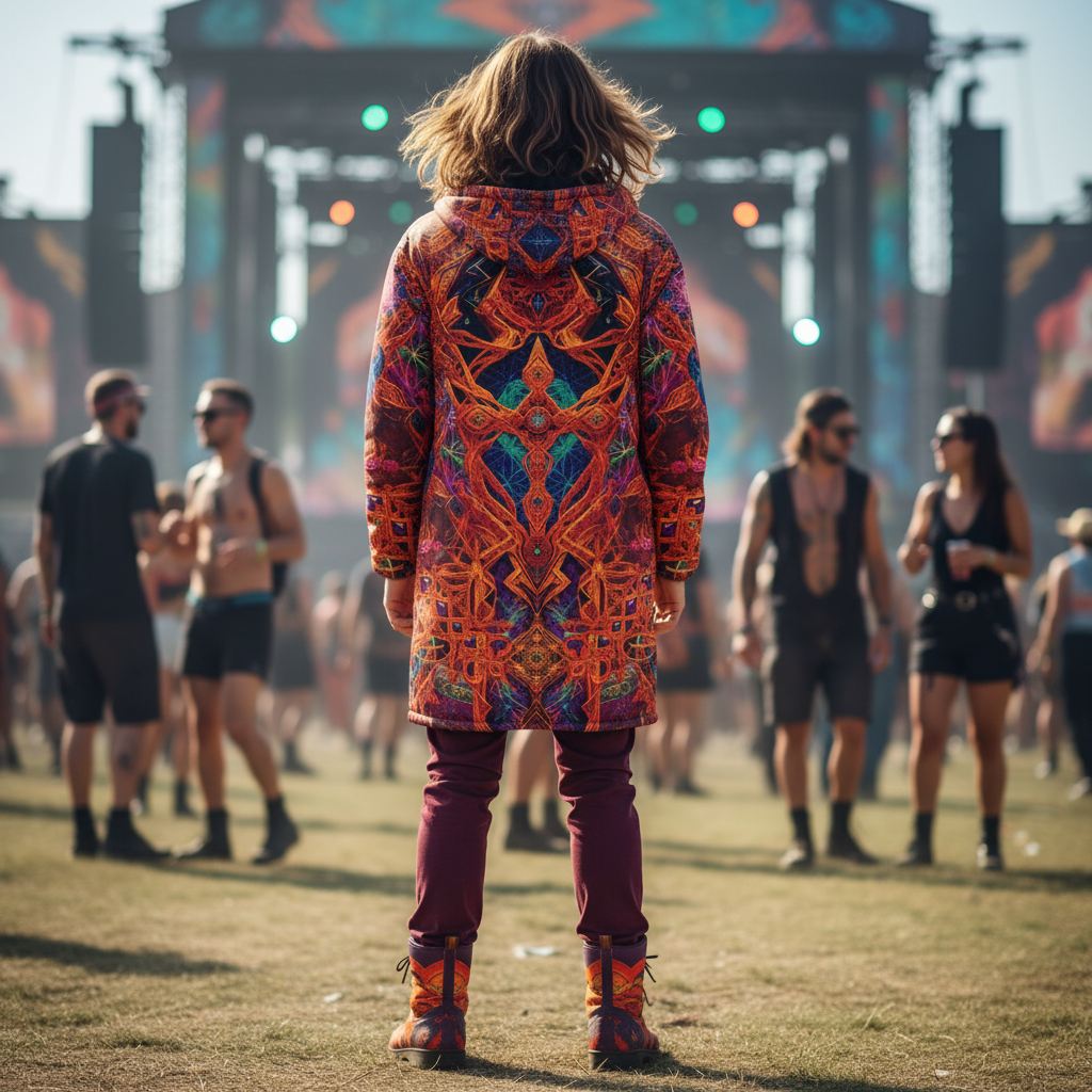 Cosmic Cross Red Men's Festival Cloak