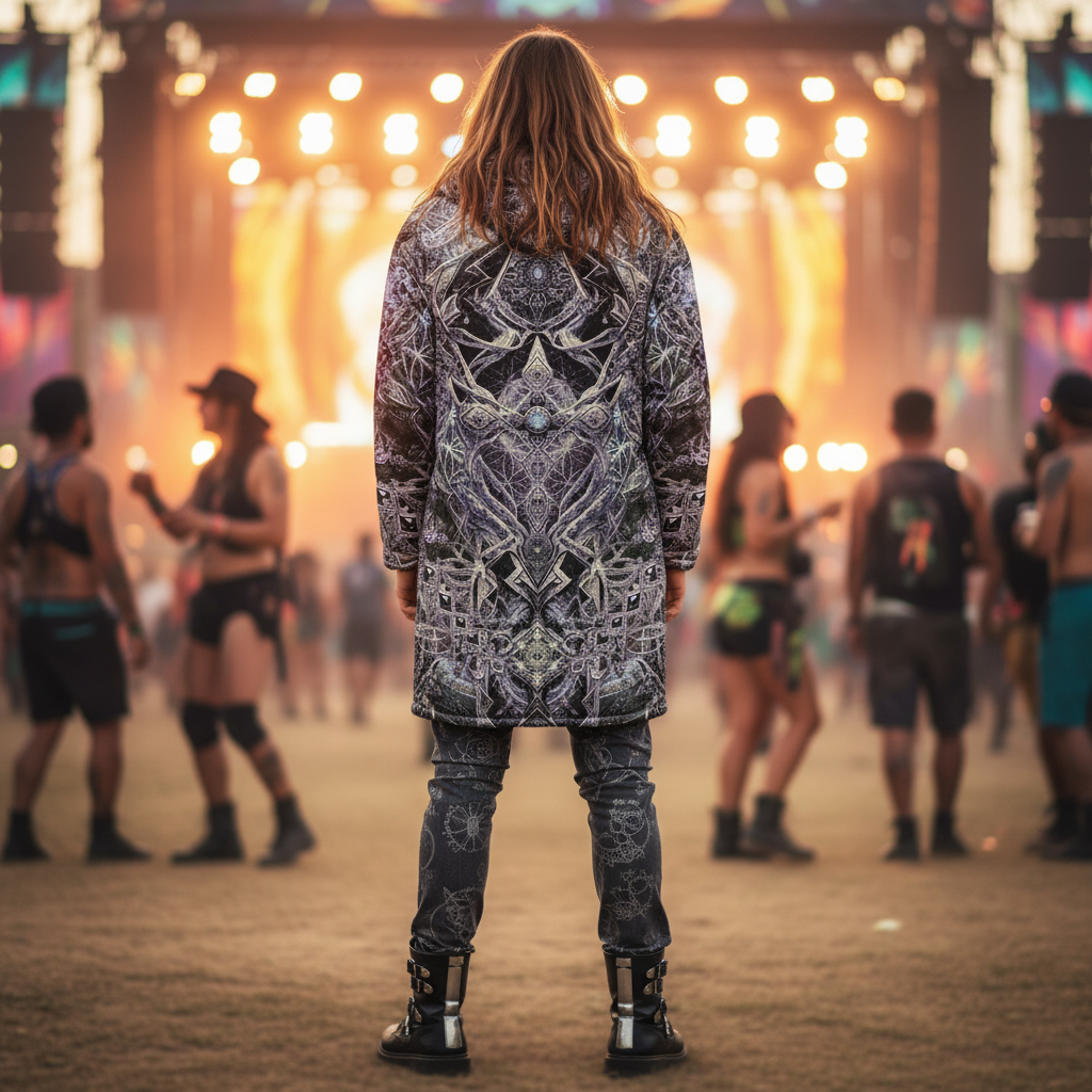 Cosmic Cross Silver Men's Festival Cloak