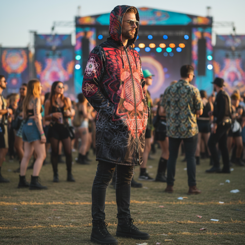 Red Angel Catcher Men's Festival Cloak