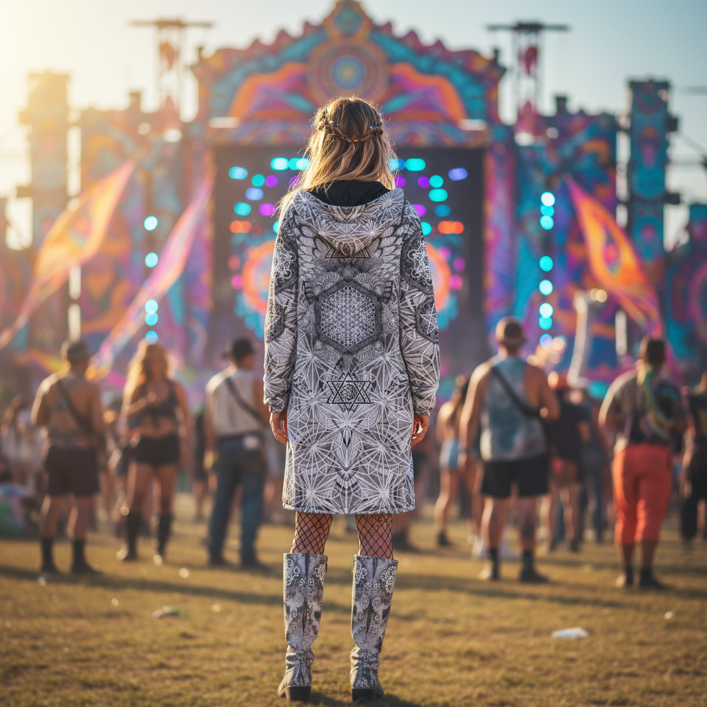 Angel Catcher Light Gray Festival Cloak