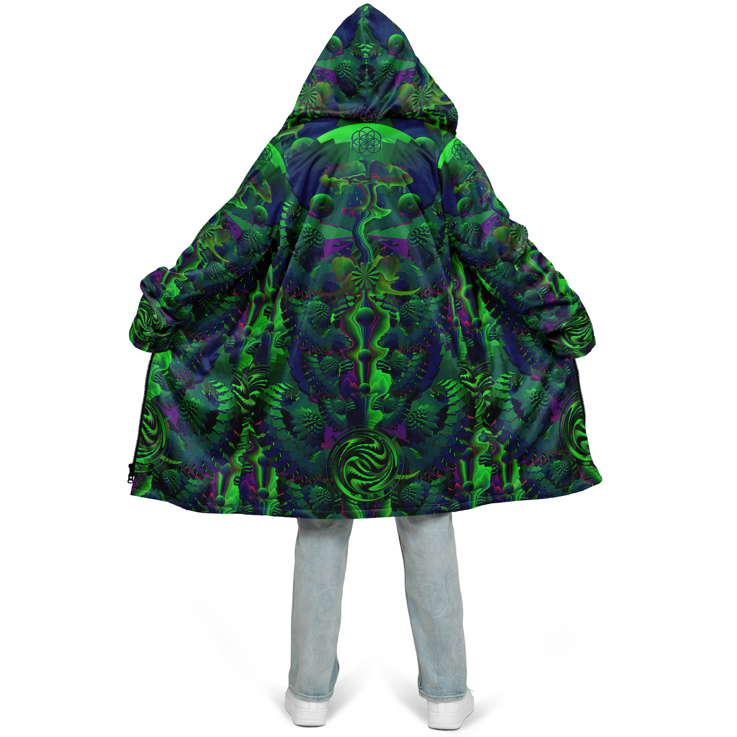 Cloak | Shroom Flower of Life Green